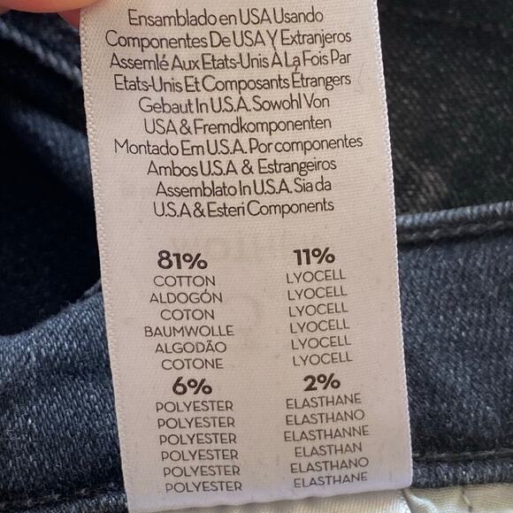 MOTHER The Pixie Swooner Ankle Fray High Rise Jeans in Thunder Road, Size 31 - Picture 12 of 16